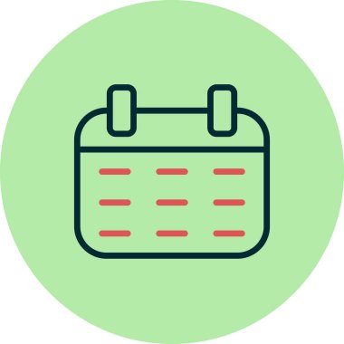 Takvim simgesi, vektör illüstrasyon tasarımı