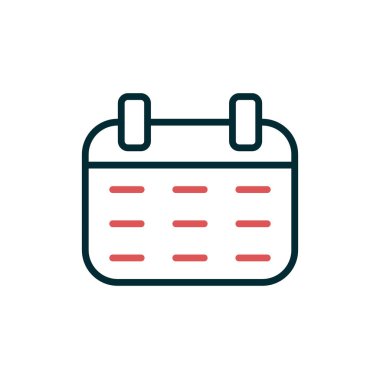 Takvim simgesi, vektör illüstrasyon tasarımı