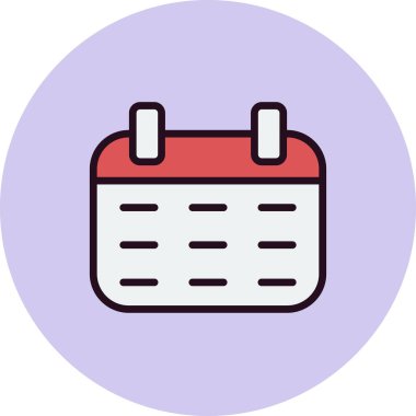 Takvim simgesi, vektör illüstrasyon tasarımı