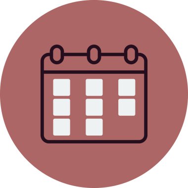 Takvim simgesi, vektör illüstrasyon tasarımı