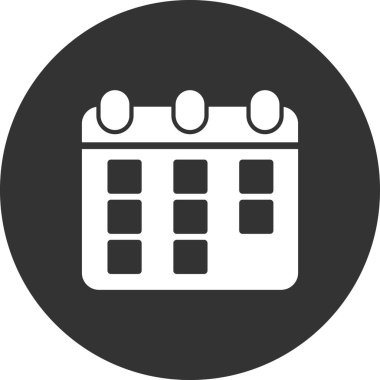 Takvim simgesi, vektör illüstrasyon tasarımı