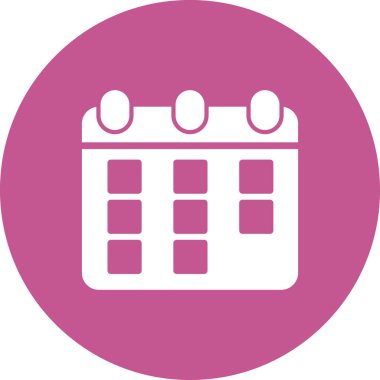 Takvim simgesi, vektör illüstrasyon tasarımı