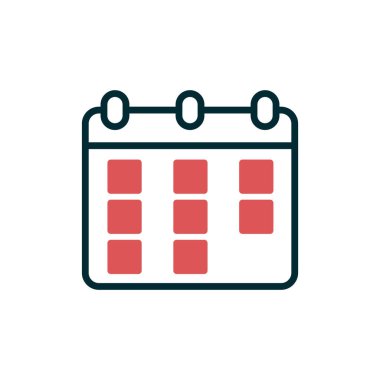 Takvim simgesi, vektör illüstrasyon tasarımı