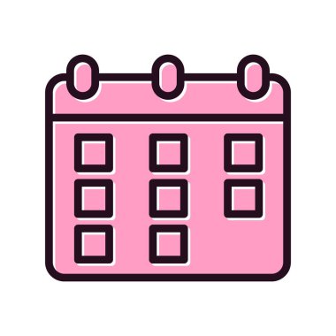 Takvim simgesi, vektör illüstrasyon tasarımı