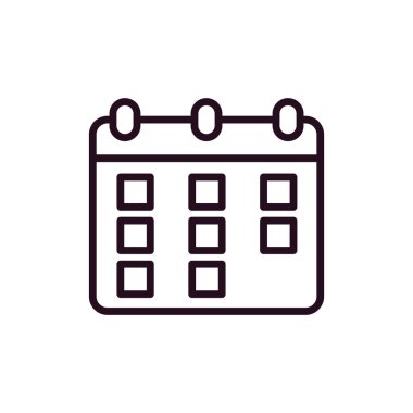 Takvim simgesi vektör illüstrasyonu