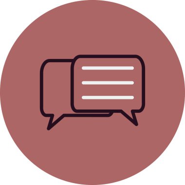 Konuşma balonu. Basit vektör illüstrasyonu