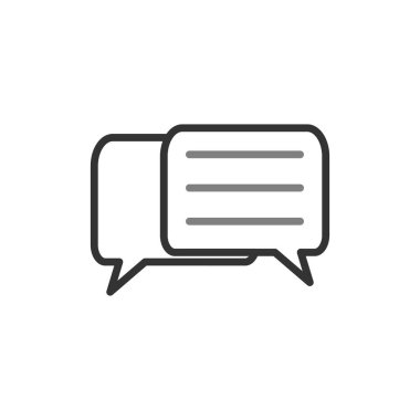 Konuşma balonu. Basit vektör illüstrasyonu