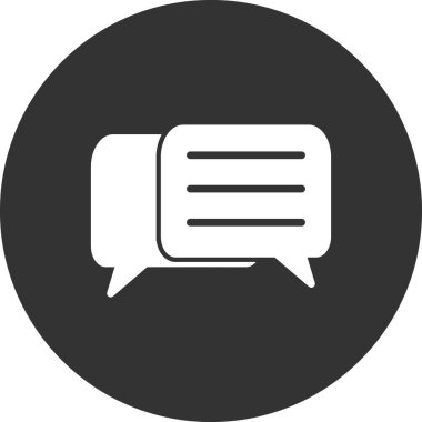 Konuşma balonu. Basit vektör illüstrasyonu