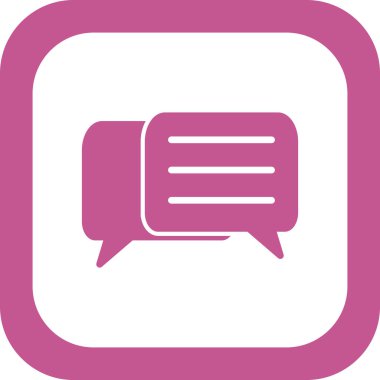 Konuşma balonu. Basit vektör illüstrasyonu