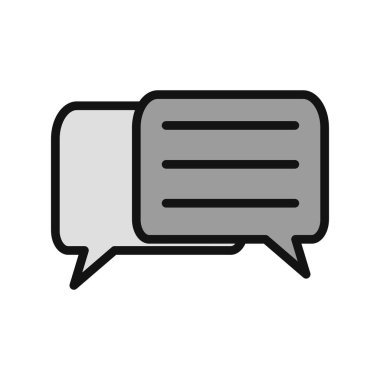 Konuşma balonu. Basit vektör illüstrasyonu