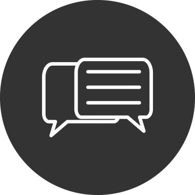 Konuşma balonu. Basit vektör illüstrasyonu