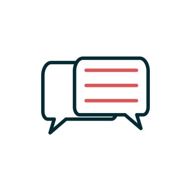 Konuşma balonu. Basit vektör illüstrasyonu