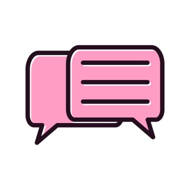 Konuşma balonu. Basit vektör illüstrasyonu