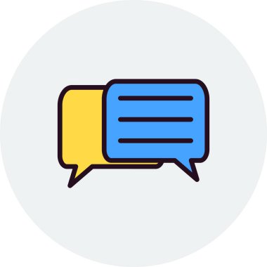 Konuşma balonu. Basit vektör illüstrasyonu