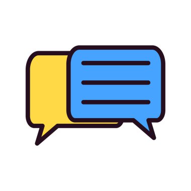 Konuşma balonu. Basit vektör illüstrasyonu