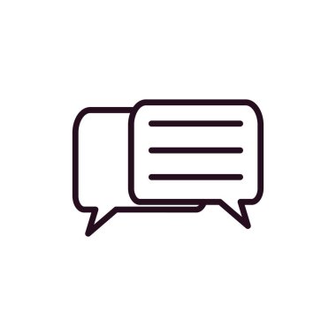 Konuşma balonu. Basit vektör illüstrasyonu