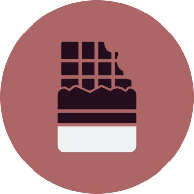 Çikolata ikonu vektörü. İnce çizgi işareti. İzole edilmiş kontür sembolü gösterimi 