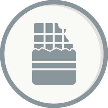 Çikolata ikonu vektörü. İnce çizgi işareti. İzole edilmiş kontür sembolü gösterimi 