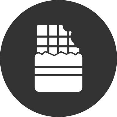 Çikolata ikonu vektörü. İnce çizgi işareti. İzole edilmiş kontür sembolü gösterimi 