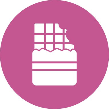 Çikolata ikonu vektörü. İnce çizgi işareti. İzole edilmiş kontür sembolü gösterimi 