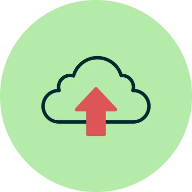 bulut gönderme simgesi, vektör illüstrasyonu 