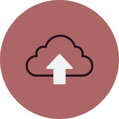 bulut gönderme simgesi, vektör illüstrasyonu 