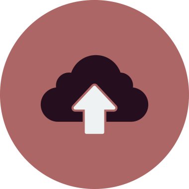 bulut gönderme simgesi, vektör illüstrasyonu 