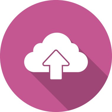 bulut gönderme simgesi, vektör illüstrasyonu 