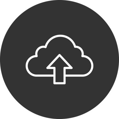 bulut gönderme simgesi, vektör illüstrasyonu 