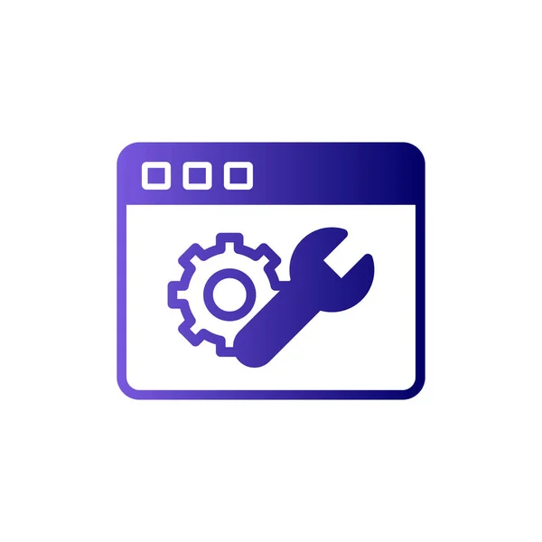 Setting Vector Icon Modern Simple Clean Gear — Stock Vector