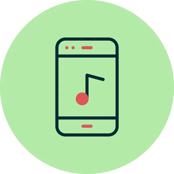 Mobile Phone Icon Flat Vector Illustration Design — Image vectorielle