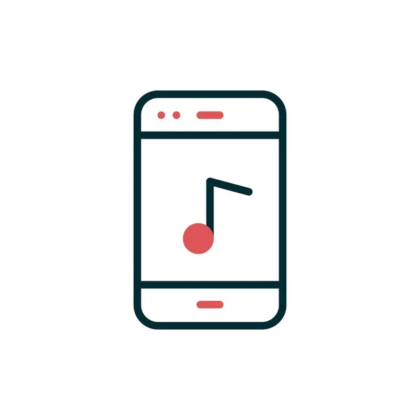 Mobile Phone Icon Flat Vector Illustration Design —  Vetores de Stock