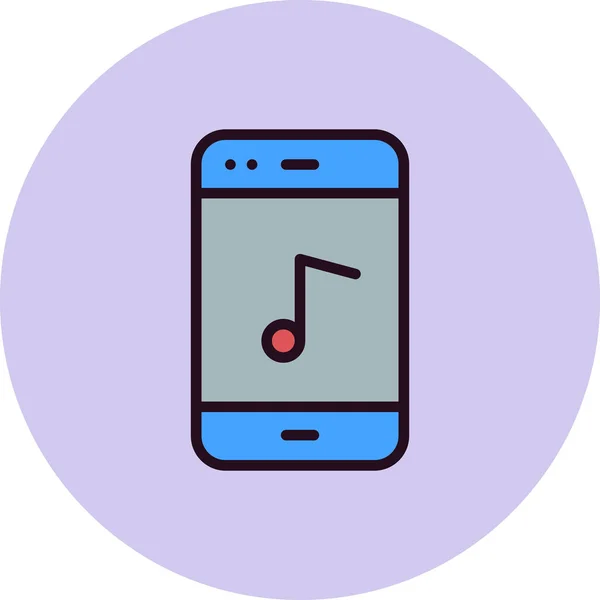 Mobile Phone Icon Flat Vector Illustration Design — Image vectorielle