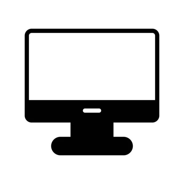 Computer Monitor Vector Web Icon — Stockvektor