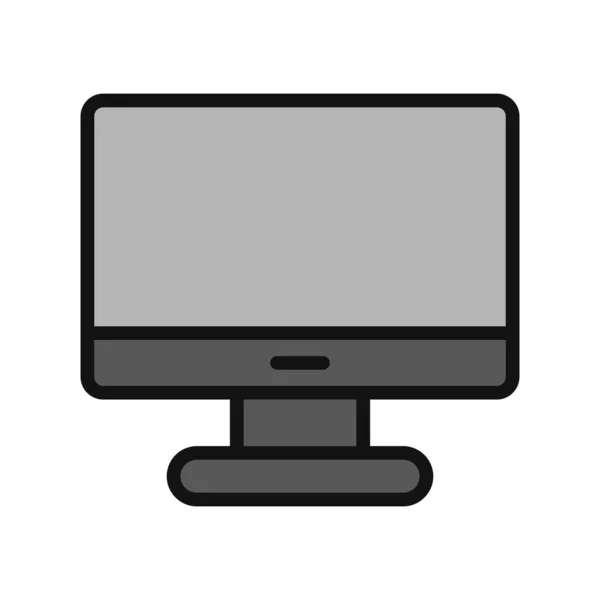 Computer Monitor Vector Web Icon — Vettoriale Stock