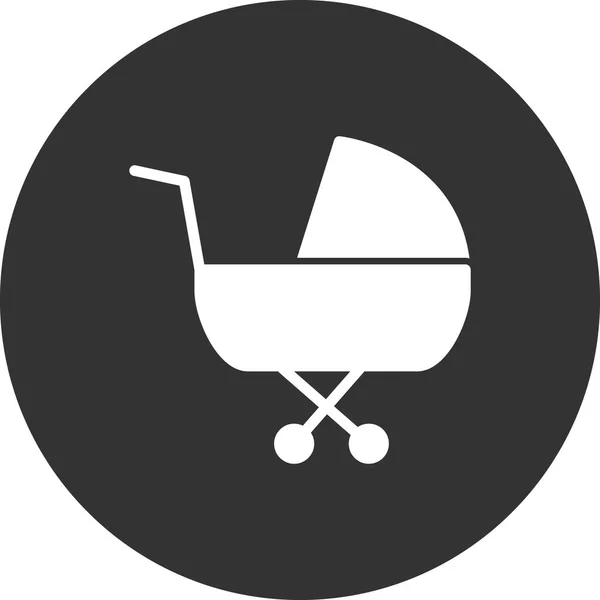 Kinderwagen Einfaches Symbol Vektorillustration — Stockvektor