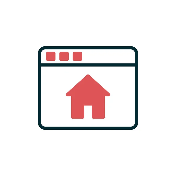 Home Page Web Icon Simple Illustration — Stockvektor