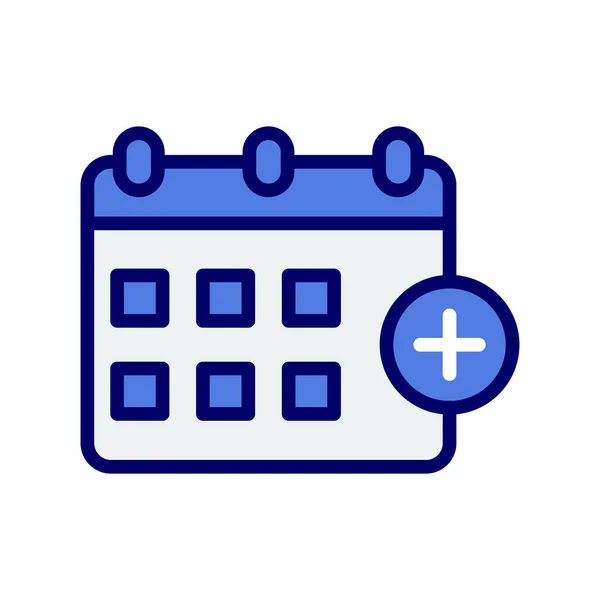 Add Event Web Flat Icon — 스톡 벡터