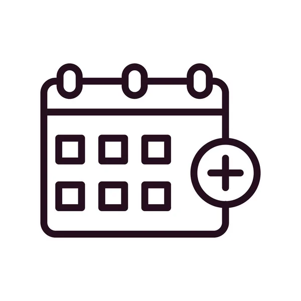 Add Event Web Flat Icon — 스톡 벡터