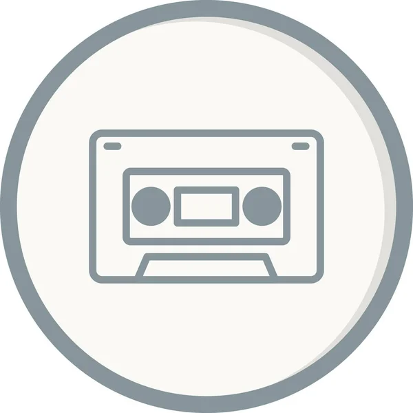 Cassette Icono Web Ilustración Simple — Vector de stock