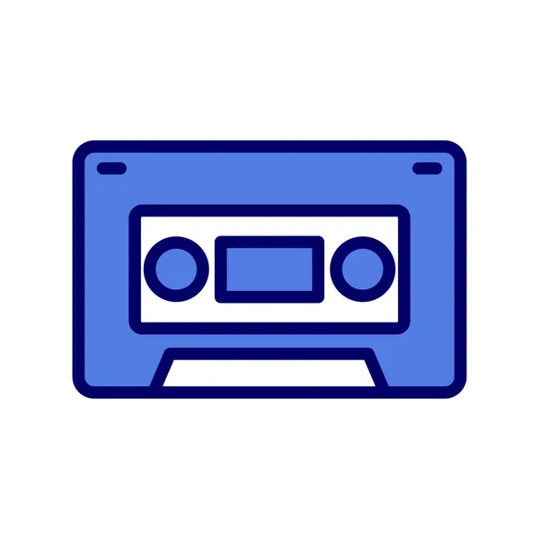 Cassette Icono Web Ilustración Simple — Archivo Imágenes Vectoriales