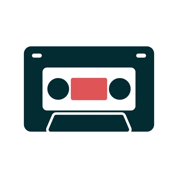 Cassette Icono Web Ilustración Simple — Archivo Imágenes Vectoriales