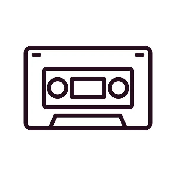 Een Cassette Web Icoon Eenvoudige Illustratie — Stockvector