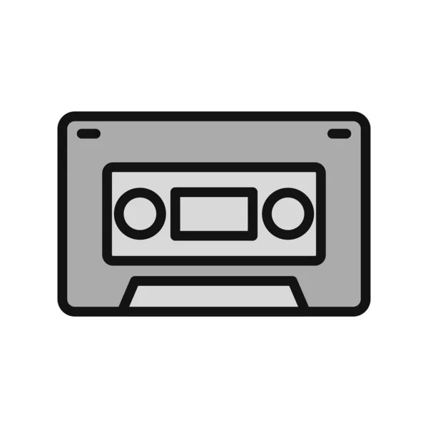 Kassette Vorhanden Web Symbol Einfache Illustration — Stockvektor