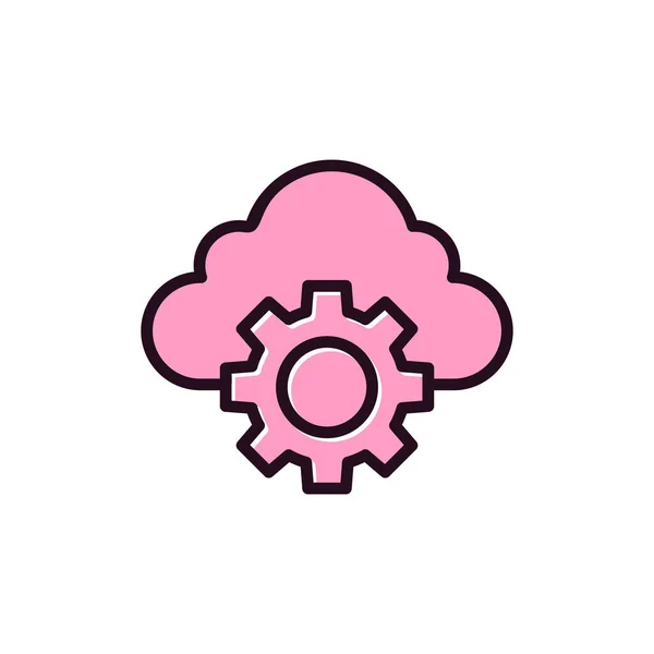 Cloud Web Icon Simple Illustration — Stockvector