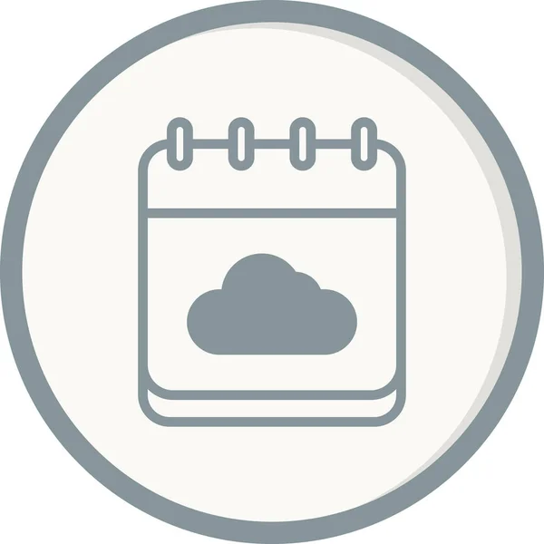 Cloud Simple Icon Vector Illustration — Stock Vector