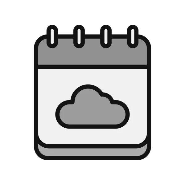 Cloud Simple Icon Vector Illustration — Stock Vector