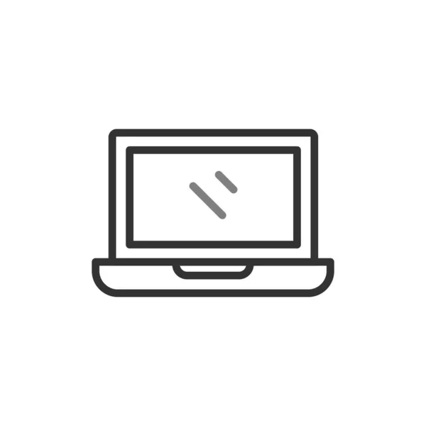 Icona Del Computer Portatile Design Semplice Illustrazione Vettoriale — Vettoriale Stock