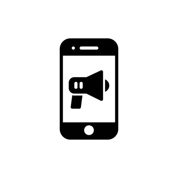 Иконка Мобильного Телефона Дизайн Плоским Вектором — стоковый вектор