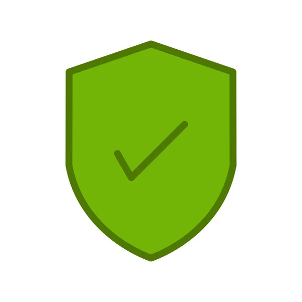 Shield Vector Illustration Line Icon —  Vetores de Stock